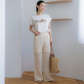 WEB限定セール ★3490円→110円パンツ レディース かぎ編み 透け感 裏地付き ズボン かぎ編み カジュアル シンプル フレア メール便不可 24ss