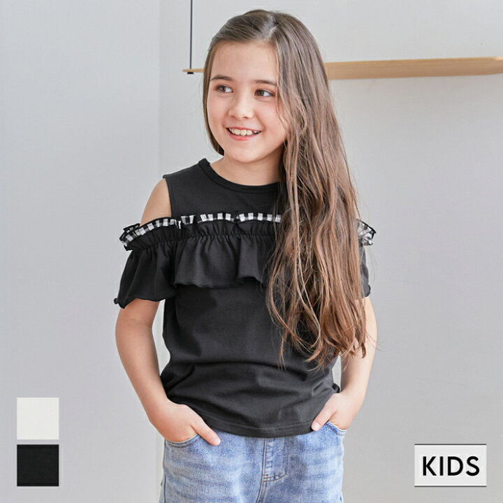 新品】チエコサク ギンガムチェックフリル Tシャツ 120 （楽天市場  