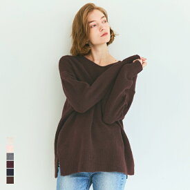 ふあふあヤク風Vネックプルオーバーニット レディース メール便不可 coca コカ