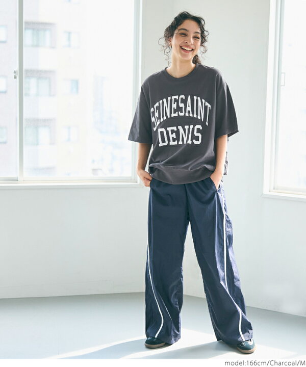 楽天市場】Tシャツ レディース ロゴ ビッグシルエット 半袖スウェット 