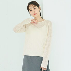 ジャカードレース袖スリットカットソー レディース メール便可 coca コカ