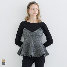 シャギーラメニットリボンビスチェ レディース メール便不可 coca コカ