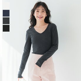 WEB限定セール★1172円→550円 リブVネックトップス レディース メール便不可 coca コカ