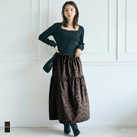 フロッキープリントティアードスカート レディース メール便不可 coca コカ