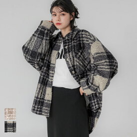 セール★3990円→2990円 チェックボアジャケット レディース メール便不可 coca コカ