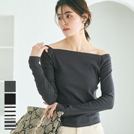 WEB限定セール★1490円→550円 オフショルダーリブトップス レディース メール便不可 coca コカ