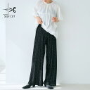 セール★1990円→1490円 ドット柄プリーツパンツ レディース メール便不可