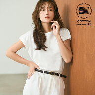 COTTON from the U.S.フレンチスリーブTシャツ レディース メール便可 coca コカ【西山茉希様着用】