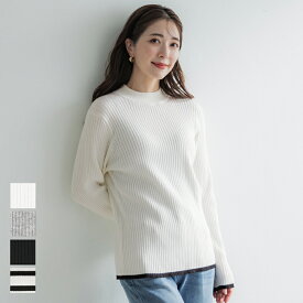 ワンポイントデザインリブニット レディース メール便不可 coca コカ