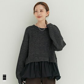 セール★2990円→2490円バルーンレイヤードニットトップス レディース メール便不可 coca コカ