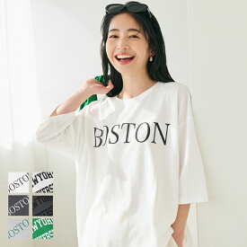 Tシャツ レディース ロゴプリント ロゴTシャツ 英字ロゴ ビックシルエット 半袖 プルオーバー メール便可mrb 24ss coca コカ