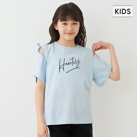 リボンオープンショルダーTシャツ キッズ メール便不可 coca コカ