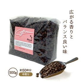 コーヒー豆 500g ブラジル 中煎り ブラジル産 ストレートコーヒー 珈琲 コクテール堂