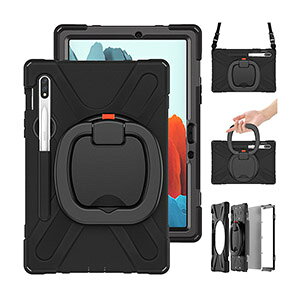 送料無料 Samsung Galaxy Tab S8 Ultra 14.6型 (インチ) タブレットケース おしゃれ CASE 回転スタンド 機能付き 傷やほこりから守る 耐衝撃 カラフル 多彩 保護ケース 2重構造 ポータブル ストラップ付