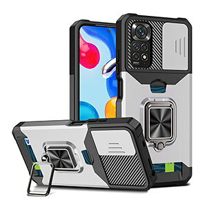 �������� Xiaomi Redmi Note 11 Pro 5G Android �X�}�[�g�t�H�� �ی�P�[�X �^�t�Ŋ�� 2�d�\��TPU&PC �Ռ��z�� �����h�~ �����O�u���P�b�g�t�� �X�^���h�@�\ �Ў�Ŏ����X���C�h�� �J���������Y�ی� �l