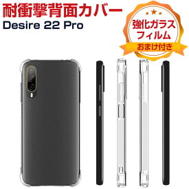 HTC Desire 22 Pro ケース 傷やほこりから守る 衝撃に強いTPU素材 耐衝撃 衝撃防止 高級感があふれ 便利 実用 人気 透明 スマホ HTC Desire 22 Pro 背面カバー クリア ソフトカバー CASE 強化ガラスフィルム おまけ付き