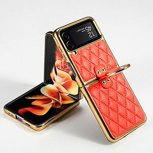 �T���X�� �M�����N�V�[ Samsung Galaxy Z Flip4 5G �P�[�X �܂肽���݌^Android�X�}�z�A�N�Z�T���[ �ی�P�[�X PC&PU���U�[ CASE �ϏՌ� �Ռ��z�� �X�^���h�@�\ �y�� �����₷�� �J�b�R���� ������������