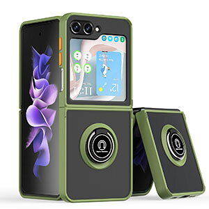Samsung Galaxy Z Flip5 5G �P�[�X �J�o�[ �܂肽���݌^Android�X�}�z�A�N�Z�T���[ TPU&PC �v���X�`�b�N�� CASE �ϏՌ��J�o�[ �y�� �����₷�� �X�^���h�@�\ �����O�u���P�b�g�t�� �����^�тɕ֗� �S�ʕ�