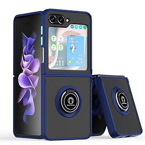 Samsung Galaxy Z Flip5 5G �P�[�X �J�o�[ �܂肽���݌^Android�X�}�z�A�N�Z�T���[ TPU&PC �v���X�`�b�N�� CASE �ϏՌ��J�o�[ �y�� �����₷�� �X�^���h�@�\ �����O�u���P�b�g�t�� �����^�тɕ֗� �S�ʕ�