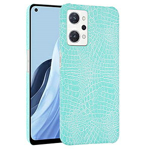 OPPO Reno9 A (CPH2523) ケース 耐衝撃 カバー プラスチック製 PC素材 背面PUレザー カバー クロコダイル調 ワニ革風 耐衝撃 軽量 持ちやすい ハードカバー 人気 保護 ケース OPPO Reno7 A CPH2523 ケース