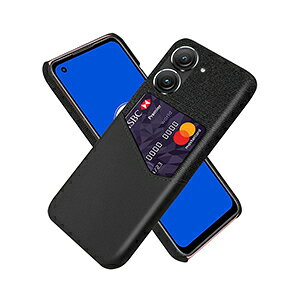 ASUS Zenfone 10 �[���t�H��10 �P�[�X �ϏՌ� �J�o�[ �v���X�`�b�N�� 2�̐F��g�ݍ��킹�āA�������ɉ��o PC�f�� �w��PU���U�[ �J�o�[ �J�[�h���[ �y�� �����₷�� �n�[�h�J�o�[ �l�C �P�[�X 