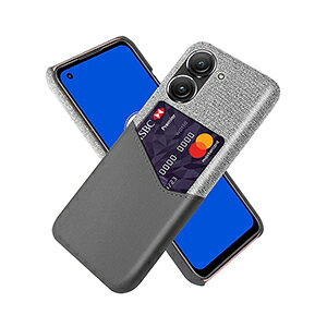 ASUS Zenfone 10 �[���t�H��10 �P�[�X �ϏՌ� �J�o�[ �v���X�`�b�N�� 2�̐F��g�ݍ��킹�āA�������ɉ��o PC�f�� �w��PU���U�[ �J�o�[ �J�[�h���[ �y�� �����₷�� �n�[�h�J�o�[ �l�C �P�[�X 