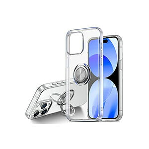 �A�b�v�� �A�C�t�H�� Apple iPhone 15 15 Plus 15 Pro 15 Pro Max�P�[�X TPU �w�ʃJ�o�[ CASE �����₷�� �y�� �Ռ��h�~ �����O�u���P�b�g�t�� �X�^���h�@�\�t�� �����h�~ �N���A ���� �u�₩ �Y��� �J���t