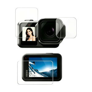 GoPro Mission 1 Pro ��ʕی� �K���X�t�B���� �����K���X �S�[�v�� �~�b�V����1�v�� HD Tempered Film �d�x9H �C�A�h�~ �A�N�V�����J���� �����Y�ی� + �t���ی� �����h�~ �ی�K���X 2�Z�b�g ���v6��
