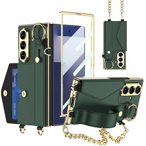 �T���X�� �M�����N�V�[ Samsung Galaxy Z Fold8 Ultra 5G �P�[�X �J�o�[ PU���U�[+�����K���X �����O�t�� �X�^���h�@�\ �J�[�h���[ �X�g���b�v�t�� CASE �ϏՌ��J�o�[ �Ռ��h�~ �J�b�R���� ����h�~ ��