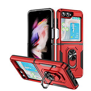 Samsung Galaxy Z Flip5 �M�����N�V�[ Z �t���b�v5 5G �P�[�X �ϏՌ� �J�o�[ �����O�t�� �X�^���h�@�\ �܂肽���݌^ �P�[�X ����ق��肩���� TPU��PC�f�� �y�� �����₷�� �J�b�R���� �֗� ���p �l