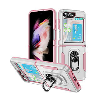 Samsung Galaxy Z Flip5 �M�����N�V�[ Z �t���b�v5 5G �P�[�X �ϏՌ� �J�o�[ �����O�t�� �X�^���h�@�\ �܂肽���݌^ �P�[�X ����ق��肩���� TPU��PC�f�� �y�� �����₷�� �J�b�R���� �֗� ���p �l