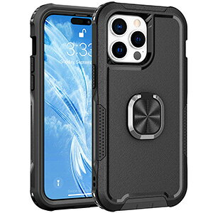 �A�b�v�� �A�C�t�H�� Apple iPhone 15 15 Plus 15 Pro 15 Pro Max �P�[�X �ϏՌ� �J�o�[ �Ռ��ɋ���TPU&PC 2�d�\�� �����O�t�� �X�^���h�@�\ �����O���w�ɒʂ����Ƃŗ����h�~ �Ռ��h�~ �������� ������� 