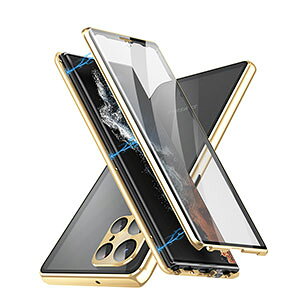 Samsung Galaxy S24 S24+ S24 Ultra �P�[�X ���� �A���~�j�E���o���p�[ �O�㋭���K���X�ی� ���^���P�[�X CASE �}�O�l�b�g���� �����₷�� �ϏՌ� �N���A ���ʔw�ʃp�l���t�� �S�ʕی� �����������ӂ� 