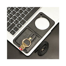 ZTE Nubia Flip 5G Libero Flip ケース 耐衝撃 カバー 折りたたみ型 傷やほこりから守る ストラップ付き PC+PUレザー製 背面レザー調 スマホ保護ケース CASE 軽量 持ちやすい おすすめ おしゃれ ヌビア フリップ 5G/リベロ フリップ ハードカバー 人気 ケース 背面カバー