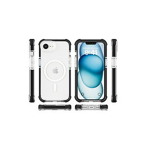 Apple iPhone 16e �P�[�X �J�o�[ ����ق��肩���� CASE TPU+PC�f�� �}�O�l�b�g�����O �Ռ��h�~ �����������ӂ� �����₷�� �N���A ���� �Y��� �֗� ���p �l�C �w��h�~ �ϏՌ��J�o�[ �N���A�w��