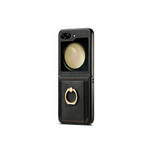 Samsung Galaxy Z Flip5 5G ケース 折りたたみ型Androidスマホアクセサリー PC&PUレザー 2重構造 背面レザー調 CASE 耐衝撃 軽量 落下防止 指紋防止 カード収納 スタンド機能 持ちやすい 全面保護 カッコ