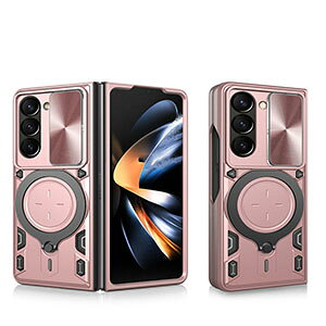 Samsung Galaxy Z Fold6 5G �M�����N�V�[ Z �t�H�[���h6 �P�[�X �J�o�[ �ϏՌ��J�o�[ �����O�t�� �Ռ��ɋ��� �܂肽���݌^ TPU&PC 2�d�\�� �X�^���h�@�\�t �X���C�h�� �J���������Y�ی� �X�^���h�@�\ 