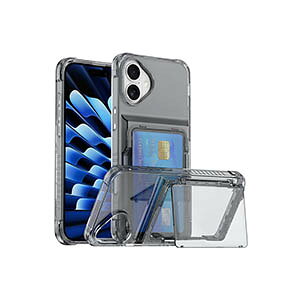 �A�b�v�� �A�C�t�H�� Apple iPhone 16 16 Plus 16 Pro 16 Pro Max �P�[�X �J�o�[ CASE TPU+PC�f�� �Ռ��h�~ �J�[�h���[ �X�^���h�@�\ �Ռ��h�~ �N���A ���� �֗� ���p �l�C �w��h�~ �ϏՌ��J�o�[ �w�ʃJ�o�[ 