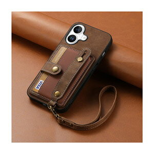�A�b�v�� �A�C�t�H�� Apple iPhone 16 16 Plus 16 Pro 16 Pro Max�P�[�X CASE TPU&PU���U�[ 2�d�\�� �w�ʃ��U�[�� �Ռ��h�~ �X�^���h�@�\ �J�[�h���[ �X�g���b�v�t�� �y�� �֗� ���p �l�C �w��h�~ �ϏՌ��J