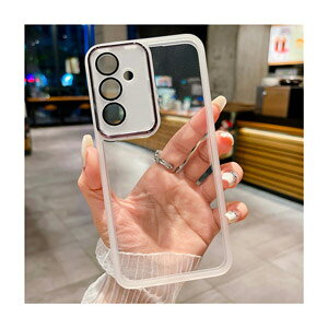 TX Samsung Galaxy S24 FE NAP[X Jo[ ق肩 Ռɋ TPUf YیtBt ӂ  ֗ p lC wʃJo[ ϏՌ ^tŊ䗎h~ 