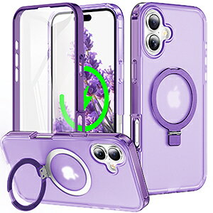 �A�b�v�� �A�C�t�H�� Apple iPhone 16 16 Plus 16 Pro 16 Pro Max �P�[�X �ϏՌ� �J�o�[ �Ռ��ɋ���TPU&PC&PE 3�d�\�� �S�ʕی� �����O�t�� �X�^���h�@�\ �����O���w�ɒʂ����Ƃŗ����h�~ �Ռ��h�~ �l�C ��