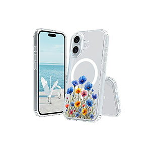 Apple iPhone 16 16 Plus 16 Pro 16 Pro Max �P�[�X �J�o�[ �Ռ��ɋ��� TPU&PC�f�� �Ռ��h�~ �N���A �N���A�J�o�[ �ϏՌ��J�o�[ CASE ���f�B�[�X ���킢�� �ԕ� ���� �y�� �����₷�� �J�b�R���� �֗� ���p �l