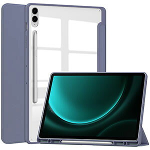 Galaxy Tab S10+ �P�[�X �ϏՌ� �J�o�[ PU���U�[ ������� �N���A�o�b�N�P�[�X �����₷�� ����h�~ �X�^���h�@�\ �I�[�g�X���[�v�@�\ S�y�����[�[�d�ɑΉ� �������� �^�u���b�g�P�[�X �J�b�R��