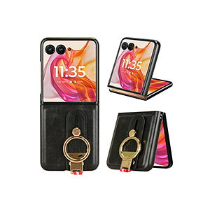 Motorola moto razr 50/50S �P�[�X �J�o�[ ����ق��肩���� PC&PU���U�[ �w�ʃ��U�[�� �����O�t�� �X�g���b�v�t�� ���f�B�[�X ���킢�� �X�}�z�ی�P�[�X CASE ������ �ϏՌ� �y�� �����₷�� ���p 