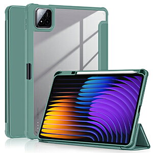 Xiaomi Pad 7/Pad 7 Pro 11.2�C���` �P�[�X �ϏՌ� �J�o�[ �V���I�~ �p�b�h 7/�p�b�h 7 �v�� TPU+PC+PU���U�[�� �N���A�o�b�N�P�[�X �������� ������� Pen�̎��[�@�\ �����₷�� ����h�~ �X�^���h�@�\ 