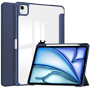 Apple iPad Air 13C` (M3`bv) P[X ϏՌ Jo[ 2025Ntf Abv ACpbh GA[ 13^ (M3`bv) CASE TPU+AN+PU ₷ ubN^ Pencil Pro[ ܂܏[d\ 