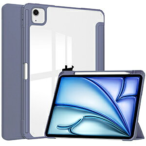 Apple iPad Air 13C` (M3`bv) P[X ϏՌ Jo[ 2025Ntf Abv ACpbh GA[ 13^ (M3`bv) CASE TPU+AN+PU ₷ ubN^ Pencil Pro[ ܂܏[d\ 