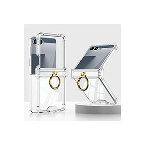 Samsung Galaxy Z Flip7 �M�����N�V�[ Z �t���b�v7 5G �P�[�X �ϏՌ� �J�o�[ �܂肽���݌^ �N���A�P�[�X ����ق��肩���� TPU&PC�f�� 360�x��] �X�^���h�@�\�t�� ���ړI �����₷�� �J�b�R���� �֗�