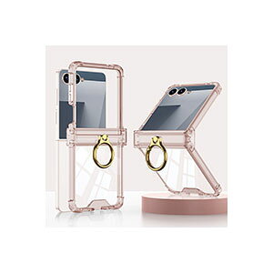 Samsung Galaxy Z Flip7 �M�����N�V�[ Z �t���b�v7 5G �P�[�X �ϏՌ� �J�o�[ �܂肽���݌^ �N���A�P�[�X ����ق��肩���� TPU&PC�f�� 360�x��] �X�^���h�@�\�t�� ���ړI �����₷�� �J�b�R���� �֗�