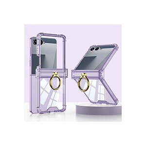 Samsung Galaxy Z Flip7 �M�����N�V�[ Z �t���b�v7 5G �P�[�X �ϏՌ� �J�o�[ �܂肽���݌^ �N���A�P�[�X ����ق��肩���� TPU&PC�f�� 360�x��] �X�^���h�@�\�t�� ���ړI �����₷�� �J�b�R���� �֗�